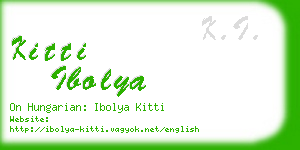 kitti ibolya business card